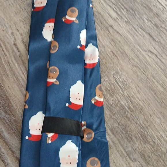 Christmas Necktie Christmas Party Fun Christmas Theme Print Tie Santa Reindeer - Picture 5 of 5